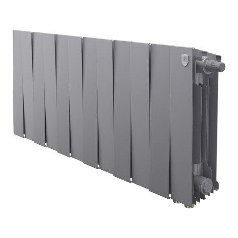 Радиатор биметаллический Royal Thermo PianoForte 300 Серебристый (Silver Satin) VR80 - 12 секц.