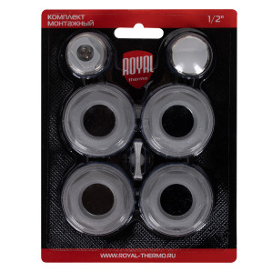 Набор присоединительный Royal Thermo 1/2" Silver Satin (серебристый)