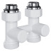 Узел нижнего подключения Royal Thermo Design прямой 1/2"х3/4" EK (белый)