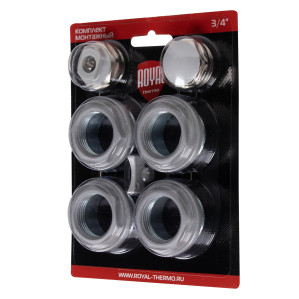 Набор присоединительный Royal Thermo 3/4" Silver Satin (серебристый)