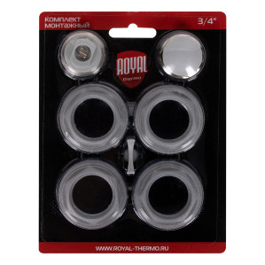 Набор присоединительный Royal Thermo 3/4" Silver Satin (серебристый)