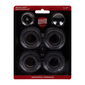 Набор присоединительный Royal Thermo 1/2" Noir Sable (черный)