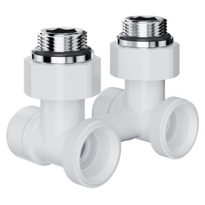 Узел нижнего подключения Royal Thermo Design угловой 1/2"х3/4" EK (белый)