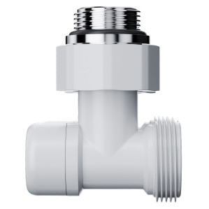 Узел нижнего подключения Royal Thermo Design угловой 1/2"х3/4" EK (белый)