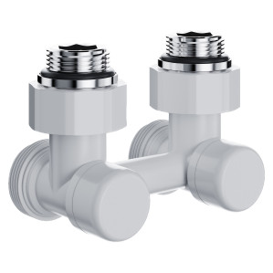 Узел нижнего подключения Royal Thermo Design угловой 1/2"х3/4" EK (белый)