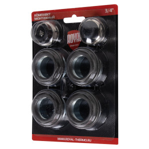 Набор присоединительный Royal Thermo 3/4" Noir Sable (черный)