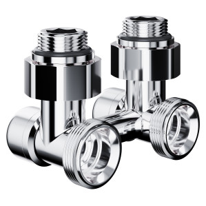 Узел нижнего подключения Royal Thermo Design угловой 1/2"х3/4" EK (хром)