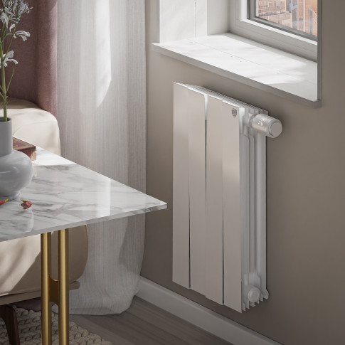 Радиатор биметаллический Royal Thermo PianoForte 500 Белый (Bianco Traffico) VR80 - 4 секц.