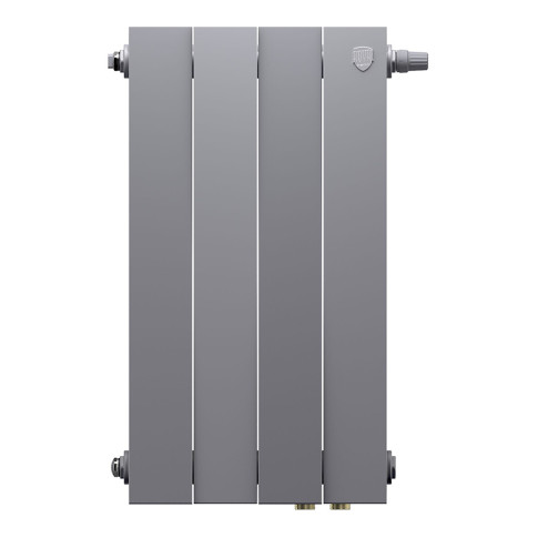 Радиатор биметаллический Royal Thermo PianoForte 500 Серебристый (Silver Satin) VR80 - 4 секц.