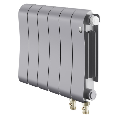 Радиатор биметаллический Royal Thermo Infinity 300 Silver Satin VR80 - 6 секц.