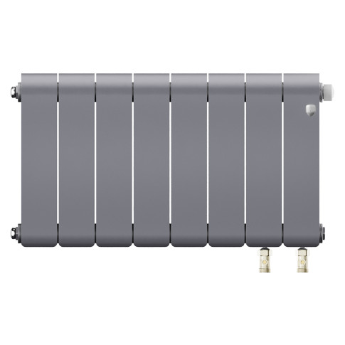 Радиатор биметаллический Royal Thermo Infinity 300 Silver Satin VR80 - 8 секц.