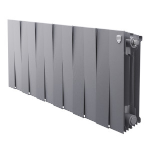 Радиатор биметаллический Royal Thermo PianoForte 300 Серебристый (Silver Satin) - 12 секц.