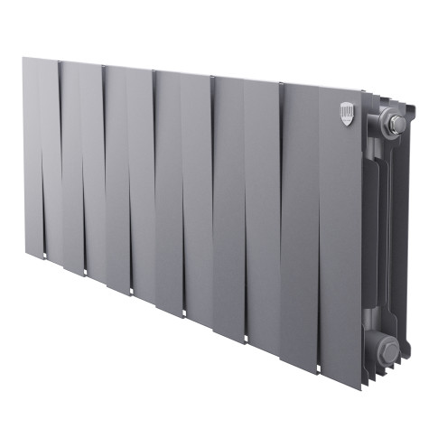 Радиатор биметаллический Royal Thermo PianoForte 300 Серебристый (Silver Satin) - 12 секц.