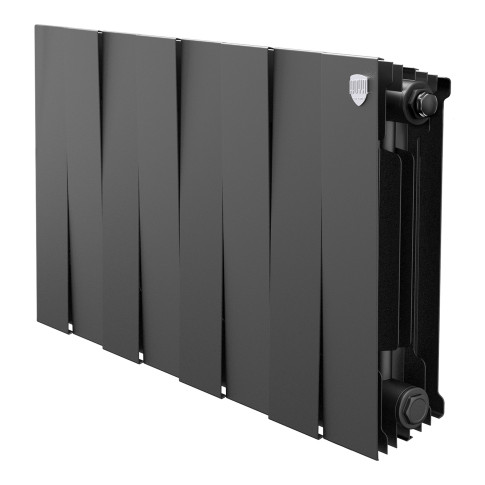 Радиатор биметаллический Royal Thermo PianoForte 300 Чёрный (Noir Sable) - 8 секц.