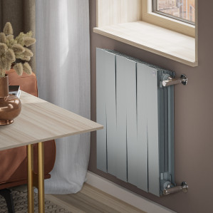 Радиатор биметаллический Royal Thermo PianoForte 500 Серебристый (Silver Satin) VR80 - 6 секц.