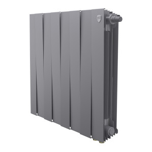 Радиатор биметаллический Royal Thermo PianoForte 500 Серебристый (Silver Satin) VR80 - 8 секц.