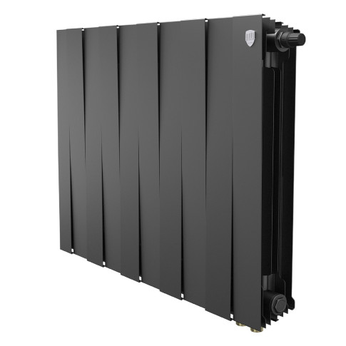 Радиатор биметаллический Royal Thermo PianoForte 500 Чёрный (Noir Sable) VR80 - 10 секц.