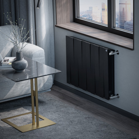 Радиатор биметаллический Royal Thermo PianoForte 500 Чёрный (Noir Sable) VR80 - 10 секц.