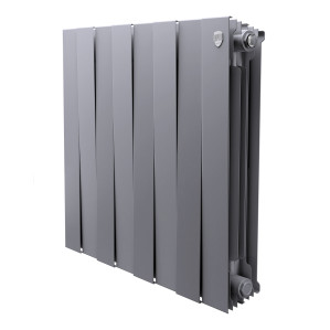 Радиатор биметаллический Royal Thermo PianoForte 500 Серебристый (Silver Satin) - 8 секц.
