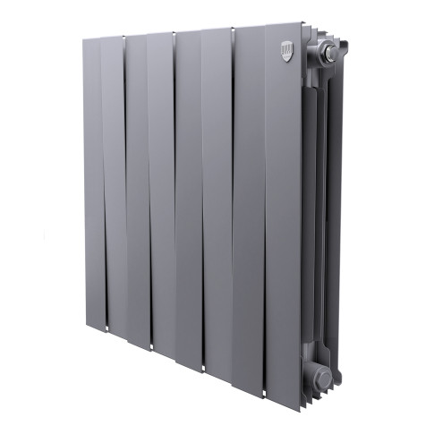 Радиатор биметаллический Royal Thermo PianoForte 500 Серебристый (Silver Satin) - 8 секц.