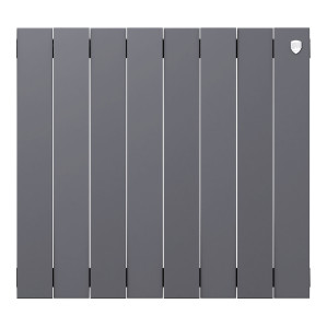 Радиатор биметаллический Royal Thermo PianoForte 500 Серебристый (Silver Satin) - 8 секц.