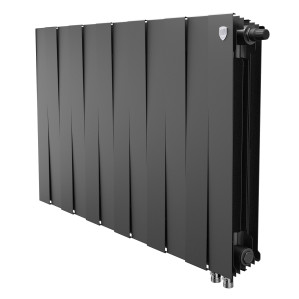 Радиатор биметаллический Royal Thermo PianoForte 500 Чёрный (Noir Sable) VR80 - 12 секц.