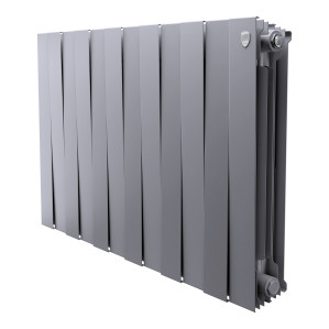 Радиатор биметаллический Royal Thermo PianoForte 500 Серебристый (Silver Satin) - 12 секц.