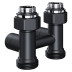 Узел нижнего подключения Royal Thermo Design прямой 1/2"х3/4" EK (черный)