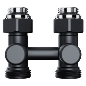 Узел нижнего подключения Royal Thermo Design прямой 1/2"х3/4" EK (черный)