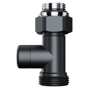 Узел нижнего подключения Royal Thermo Design прямой 1/2"х3/4" EK (черный)