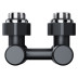 Узел нижнего подключения Royal Thermo Design угловой 1/2"х3/4" EK (черный)