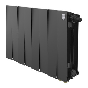 Радиатор биметаллический Royal Thermo PianoForte 300 Чёрный (Noir Sable) VR80 - 8 секц.