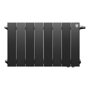 Радиатор биметаллический Royal Thermo PianoForte 300 Чёрный (Noir Sable) VR80 - 8 секц.