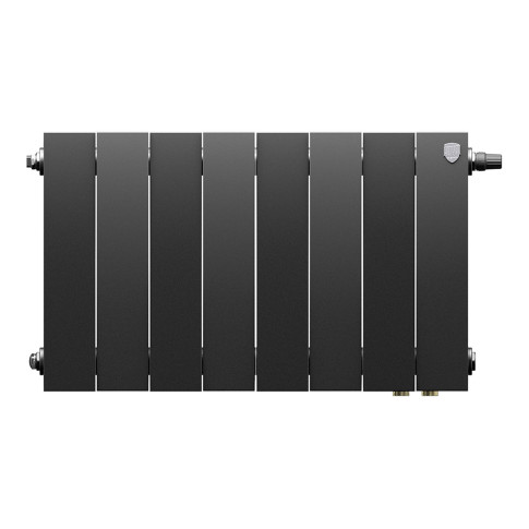 Радиатор биметаллический Royal Thermo PianoForte 300 Чёрный (Noir Sable) VR80 - 8 секц.