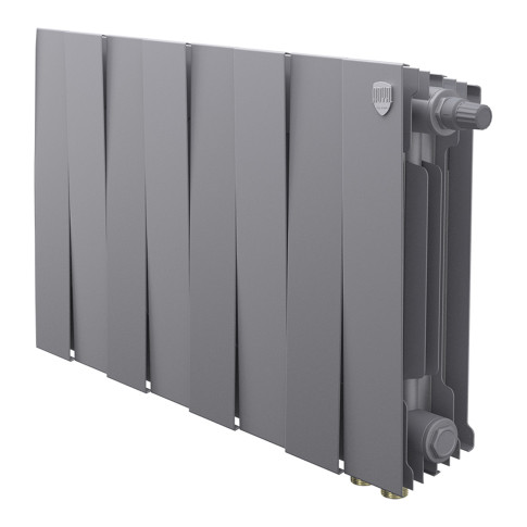 Радиатор биметаллический Royal Thermo PianoForte 300 Серебристый (Silver Satin) VR80 - 8 секц.