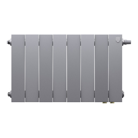 Радиатор биметаллический Royal Thermo PianoForte 300 Серебристый (Silver Satin) VR80 - 8 секц.